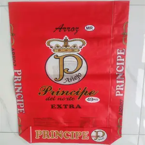 मैट फिल्म चावल पैकिंग बैग आकार 20kg 30kg 50lb 50 kg Bopp टुकड़े टुकड़े में चावल पैकेजिंग बोरी Polypropylene 50 आर के Kg बैग