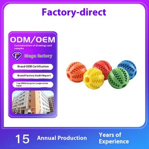 TPR eco friendly Pet Toy pulizia dentale cane puntura resistente palla di anguria interattiva 5cm - Product Image 3