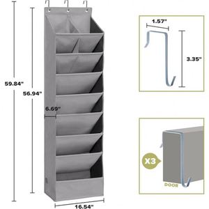 Door Foldable Lightweight Shoe Organizer Closet Large Deep Pockets <b>Narrow</b> Shoe Rack Door Hanging Boots <b>Storage</b> - Product Image 2