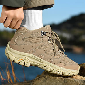 Botas de trabajo resistentes al desgaste para obras de construcción, ropa de trabajo, zapatos deportivos impermeables y antideslizantes para senderismo para hombres - Product Image 5