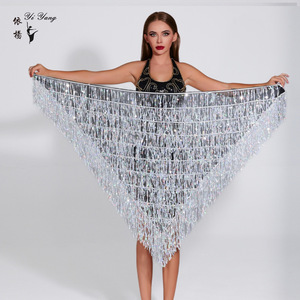 Halloween danza del ventre frangia triangolo sciarpa catena in vita asciugamano pratica scena Performance di scena <span class=keywords><strong>gonna</strong></span> alla vita - Product Image 3