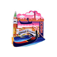 Aimants de réfrigérateur Venise en gros Aimant de réfrigérateur personnalisé de styles de souvenirs touristiques de différents pays