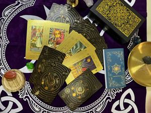 金箔タロットカードカスタマイズ印刷カラフルなプラスチック12 * 7cm PVCプラスチック,防水 - Product Image 3