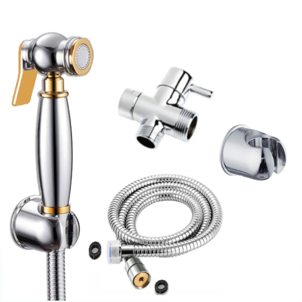 Messing WC Stoff Windel Kit Shattaf Badezimmer Jet Attachment Bidet Shattaf Sprayer Set