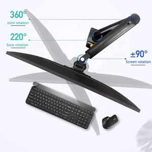 حامل شاشة LCD قابل لتعديل الارتفاع مع ذراع فردي من الفولاذ ونابض غازي للشاشات من 17 إلى 30 بوصة - Product Image 3