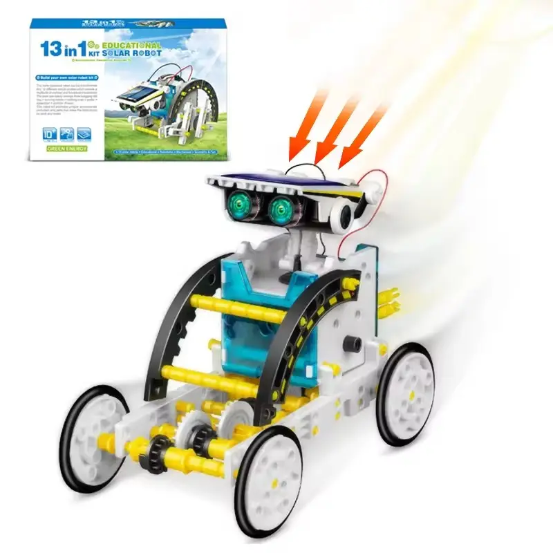 Brinquedo robô solar educacional 12 em 1, 190 peças, kit de robô solar para construção, brinquedo infantil movido a energia solar, brinquedo de construção DIY