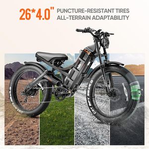 Bicicleta eléctrica personalizada de 48V 60Ah, tipo fat boy, ciclomotor eléctrico, bicicleta de montaña eléctrica para adultos - Product Image 5