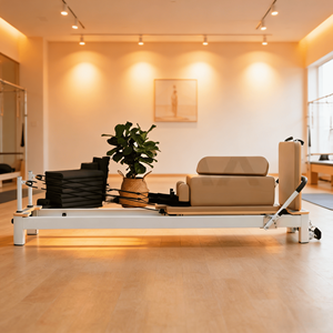 Reformer de Pilates con Base de Aluminio Ajustable, Resistente y Duradero para Uso en Casa y Gimnasio, Ideal para Entrenamiento de Yoga y Fitness - Product Image 2