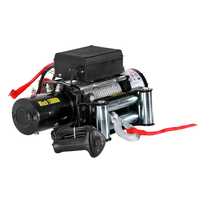 Treuil électrique sans fil portable 12V/24V, mini moteur haute vitesse, construction en aluminium, câble en acier, capacité de charge de 12000 lb