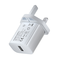Usine 15W 5V 3A USB A Chargeur Mural UL FCC CE ROHS PSE DOE SAA US UK EU AU JP Plug Chargeur de Téléphones Mobiles