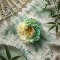 Accessoires floraux en résine faits à la main, motif noble, style Guofeng, rose à double pétale, tie-dye lumineux Firefly, pour cartes, avec effet de gouttelettes de colle