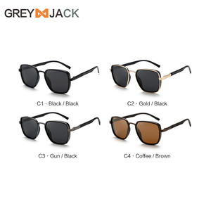 Gafas de Sol Grises Jack, Montura Negra TR90, Lentes TAC con Protección UV400, Unisex, para Conducir, Moda - Product Image 2
