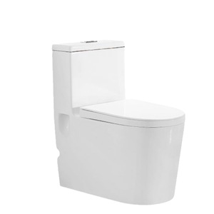 Inodoro de Cerámica de Una Pieza con Doble Descarga y Alta Tasa de Descarga, Sanitario para Baño WC - Product Image 1