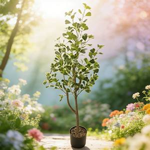 Bonsái artificial de ficus, árbol de baniano artificial en maceta, hojas en forma de corazón - Product Image 6