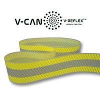 Lembaran Vinyl Reflektif Fluoresen Lime, Pita Reflektif untuk Pakaian Pemadam Kebakaran
