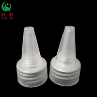 Bouchon torsadé en plastique de haute qualité de 24mm et 28mm avec bouchon à vis à double couche à buse longue vente chaude pour l'emballage de bouteilles