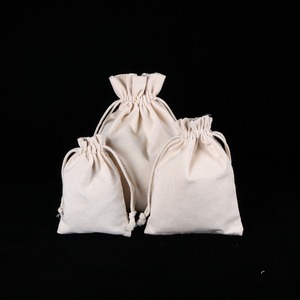 Sacs à cordon en coton robuste, motif lettres, taille personnalisable, pour usage quotidien, voyage, cadeaux, courses, activités de plein air - Product Image 5
