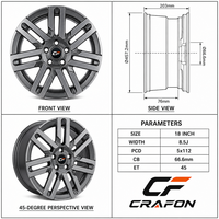 Jantes forgées F 18 19 pouces 5x112 PCD 66.6 CB pour voitures particulières, compatibles avec Mini Cooper SE, jantes rétro modernes
