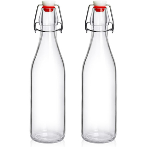 Bouteilles en verre en gros 250ml 500ml 750ml 1000ml 1L – Bouteilles en verre transparentes vides pour Kombucha avec bouchon à bascule - Product Image 1