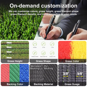 Lfl ग्रीन कृत्रिम घास कस्टम घास रंग समर्थन रंग सामग्री उद्यान घास भूनिर्माण पिछवाड़े - Product Image 5