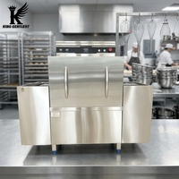 Lave-vaisselle commercial automatique continu de 1,6 m pour restaurant, cantine, cuisine de restauration rapide