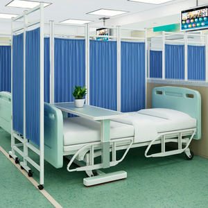 Foldable Flame Retardant Disposable Partition Cubicle Privacy Hospital Curtains Divider Fabric For Ward Curtain - Product Image 1