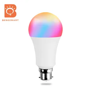 Benexmart Tuya 7W Zigbee 3.0 B22 Led הנורה RGBCW Dimmable אור עבודה עם חכם חיים SmartThings Alexa Google בית קול שליטה