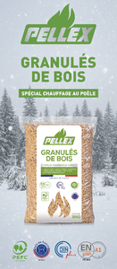 Pellets de madera de alta combustión y bajo contenido de cenizas, Pellets de madera Pellex En a1 Plus y DinPlus en bolsa de 15 kg, 23 palets x 77 bolsas - Product Image 4