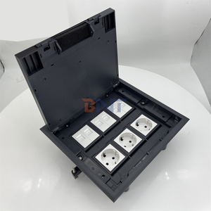 สะดวก EU เยอรมนีซ็อกเก็ตชั้นไฟฟ้าครอบคลุมกล่อง 6 ขา 16A ไฟฟ้าโมดูลาร์ซ็อกเก็ตชั้นพื้น RJ45 - Product Image 2