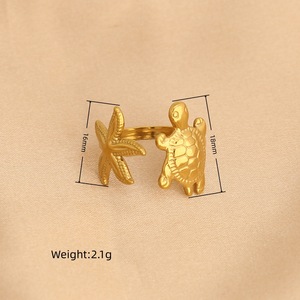 LC20260446 Anillo de Tortuga Marina de Acero Inoxidable para Hombre y Mujer, Venta al Por Mayor - Product Image 4