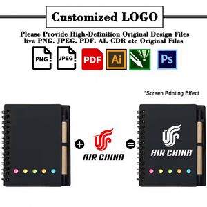 Wholesale Kraft Small Notebook for Business School Stationary Promo <b>Gift</b> Sticky Note Custom Logo Notepads With Pen - Product Image 2