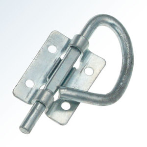 Pestillo de barril de acero galvanizado con resorte, estilo bucle, antirrobo, para puertas de cobertizos exteriores, apartamentos y bodegas. - Product Image 6