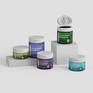 50ml 100ml 150ml 200ml 250ml 300ml 350ml ml Tampons de coton exfoliants Pot en plastique spécial avec <span class=keywords><strong>pince</strong></span> à épiler Flip Top Cap - Product Image 4