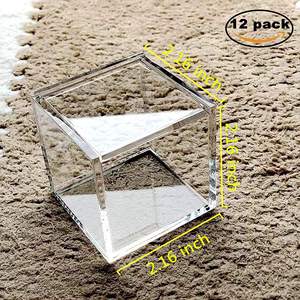 กล่องพลาสติกอะคริลิคพร้อมฝาปิด<span class=keywords><strong>2</strong></span> "x <span class=keywords><strong>2</strong></span>" 12ชิ้นกล่องลูกบาศก์ขนาดเล็กสำหรับงานเลี้ยงของขวัญงานแต่งงาน - Product Image 3