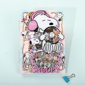 Carnet souple A7 en acrylique avec logo <span class=keywords><strong>Snoopy</strong></span>, style japonais et coréen, pour filles, avec fonction de secouage et texture moelleuse - Product Image 2