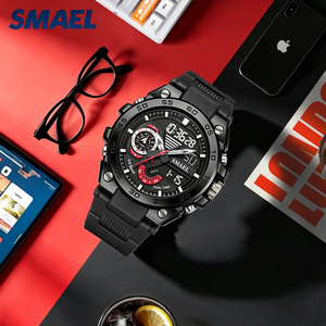 Reloj Deportivo SMAEL 8169 para Hombre, Analógico Digital con Doble Pantalla, Resistente al Agua 50M, Luminoso, Cronógrafo, Alarma, Correa de PU, para Exteriores - Product Image 2