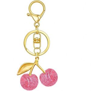 Exquisite Detail Cherry Keychain <b>Bag</b> Purse Charms Luxury Handbag Pendant for Women Valentines Mother's Day <b>Gift</b> Fast Shipping - Product Image 1