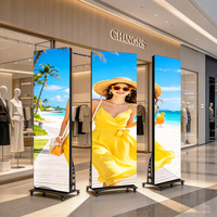 Affichage numérique LED pliable sur pied 1920x960mm 1920x640mm, écran d'affichage publicitaire vertical
