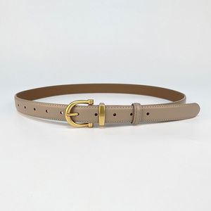 Cinturón Elegante e Informal para <span class=keywords><strong>Mujer</strong></span>, de Cuero Vacuno Fino, Hebilla de Aleación de Alta Gama, Estilo Vintage, Duradero, Ligero, de Cuero Genuino, de Lujo - Product Image 4