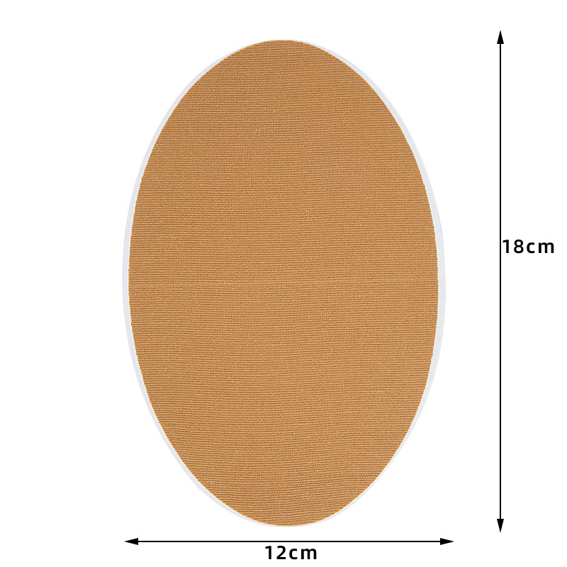 Elastic fabric - oval shape, tan color/10pcs