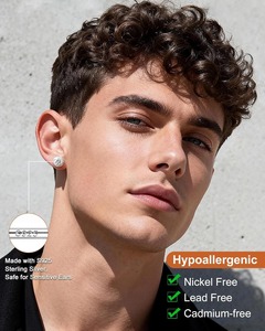 Pendientes de Moissanita, Plata de Ley S925, Chapados en Oro de 18K, con Halo, Color D, VVS1, Hipoalergénicos, Delicados - Product Image 2