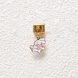 จี้ห้อยรูปการ์ตูนน่ารักสไตล์อิตาลี ขายส่ง กันน้ำ ทำจากสแตนเลสสีทอง สำหรับทำเครื่องประดับ DIY สร้อยข้อมือ - Product Image 4