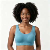 4 usines propres fournissent des soutiens-gorge écologiques sans couture à fines bretelles larges, à col double en U, sans armatures, pour la maison et le loungewear, avec emballage OEM