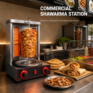 Máquina de Shawarma Comercial a Gas con Panel de Calentamiento Infrarrojo, Asador Vertical Profesional de Acero Inoxidable para Restaurante - Product Image 4