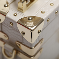 Mini-coffret à bijoux rectangulaire fait main pour femme, sac à main mini-coffret fait main