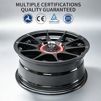 Ruedas FLowtone OZ Racing de 15 Pulgadas 4x100/114.3 Negras Multirradio de Aleación para Nissan Toyota Mazda Skoda Subaru