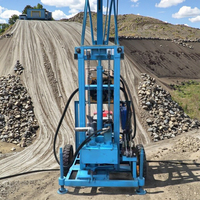 Mini-foreuse de puits d'eau à moteur diesel, profondeur 200 m, portable et facile à déplacer pour l'irrigation agricole et l'approvisionnement en eau rural