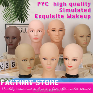 Tête de Mannequin Prix d'Usine Support de Présentation <span class=keywords><strong>Perruque</strong></span> Chapeau Accessoires Présentoir PVC Souple Réaliste Maquillage Femme Modèle de Tête pour Perruques - Product Image 4