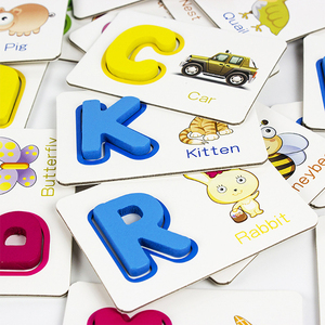 Cartone animato giocattolo educativo di apprendimento precoce lettere magnetiche gioco per bambini che imparano parole di vista <span class=keywords><strong>inglese</strong></span> che scrivono puzzle di plastica - Product Image 3