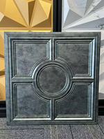 Carreau de plafond en étain gaufré de style moderne panneau mural géométrique 3D carré en PVC gaufrage artistique étanche décoration murale suspendue